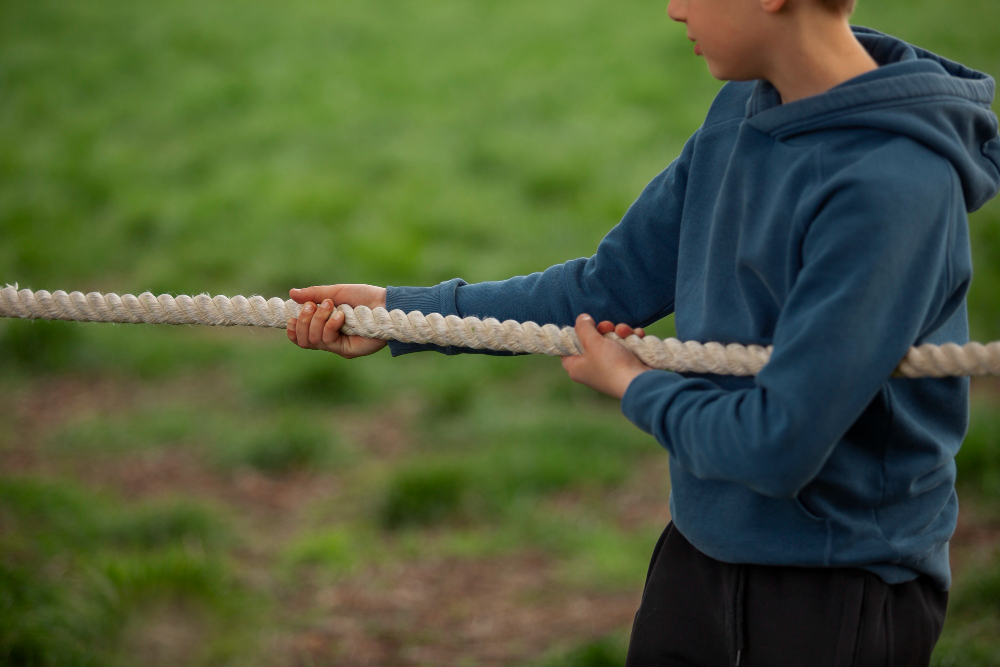 Pull Together in Tug of War at Veda Adventures
